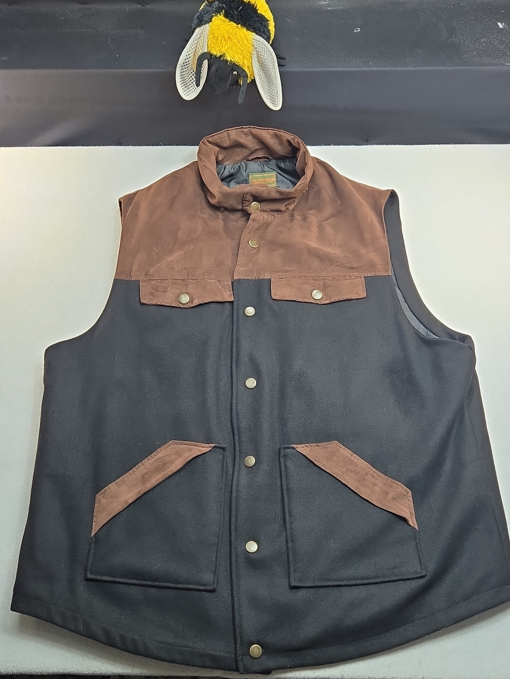 Boulder Creek by KingSize Men's Big & Tall Multi-Pocket Wool Blend Vest